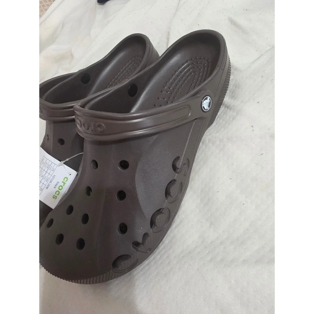 Crocs Baya Clogs Chocolate Brown Mens 12 Womens 14‎ Comfort Slip On 10126-206